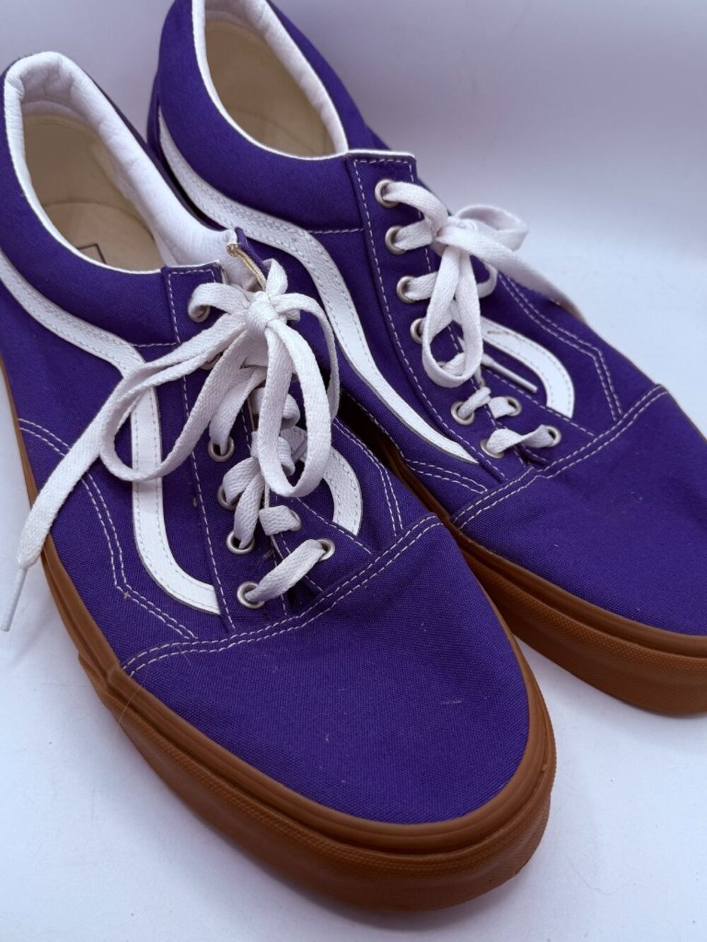 Vans Old Skool Purple Canvas Gum Sole Sneakers | Men’s 15 Women’s 16.5